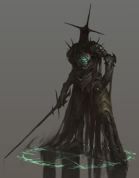 Witch Armor, Undead King, King Knight, Dark King, Witch King Of Angmar, Witch King, 다크 판타지, Fantasy Theme, Monster Concept Art