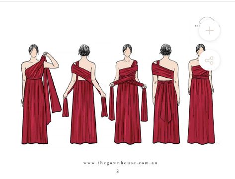 Multiway Bridesmaid Dress Tutorial, Wrap Dress Tutorial, Infinity Gown, Multiway Bridesmaid Dress, Infinity Dress Bridesmaid, Multiway Dress, Wrap Dress Styles, Easy Reference, Dress Tutorial