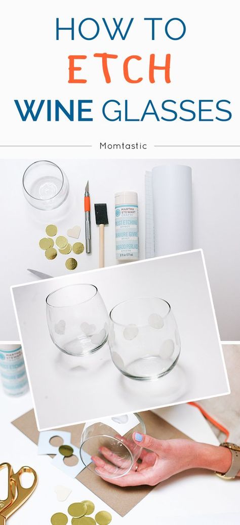 If you've always wanted to know how to etch glass- this is a fantastic tutorial! Today we etched cute, stemless wine glasses. This would be a perfect diy gift for a girlfriend! Etching Diy, Glass Etching Stencils, Etched Wine Glasses, Diy Wine Glasses, Wine Craft, Wine Glass Crafts, Wine Glass Art, Painted Glasses, Painted Wine Glasses