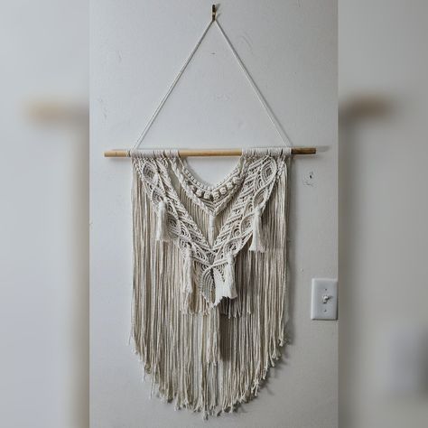 Another large macrame wall hanging! #MacrameMagic #BohoWallHanging #WovenDreams #KnotsAndTextures #MacrameLove #WallHangingWonders #FiberArtInspiration #KnotYourOrdinaryArt #ModernMacrame #MacrameMastery #BohemianVibe #KnotsAndTassels #BohoChicDecor #HandmadeHappiness #MacrameMoments #WeaveTheWorld #MacrameCommunity #YarnAndKnots #TextileTreasures #MacrameAddict Macrame Cat Hammock, Unicorn Plushies, Long Cat, Sand Textures, Cat Hammock, Boho Life, Large Macrame, Large Macrame Wall Hanging, Boho Wall Hanging