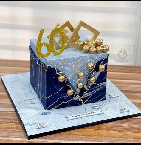 Cake For Male Friend, Square Cake Designs For Men, Male Cake Ideas, Happy Birthday Dad Cake, Sassy Cakes, Male Cakes, Best Birthday Cake Designs, Square Birthday Cake, Square Cake Design