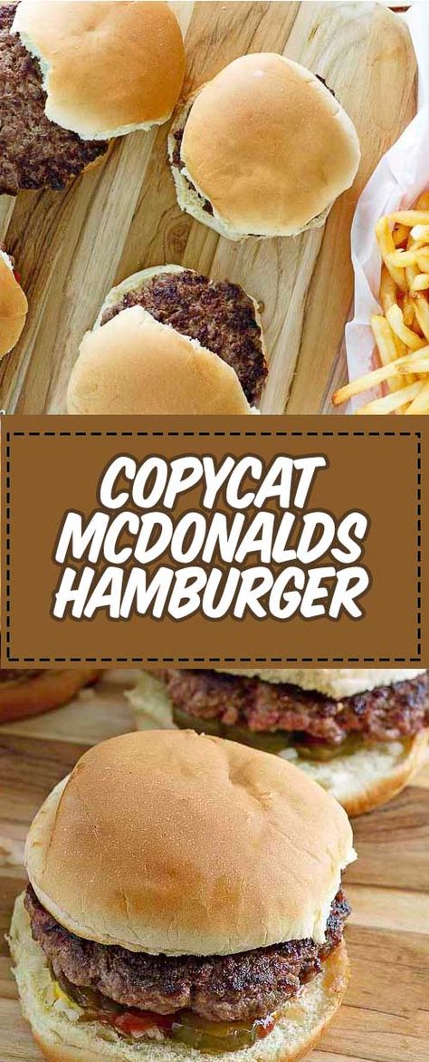 Mcdonalds Hamburger, Mcdonalds Copycat Recipes, Mcdonalds Sweet Tea, Mcdonald's Burger, Mcdonalds Recipes, Hamburger Recipes Patty, Burger Specials, Perfect Burger, Homemade Burger