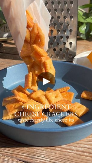 359K views · 6.2K reactions | Homemade Cheez-Its 🧀 | Homemade Cheez-Its 🧀 | By Crowded Kitchen | These homemade five ingredient cheese crackers taste exactly like Cheez Its. Welcome to episode two of Better Than Store Bought, a series where we'll be sharing how to recreate popular store-bought snacks at home. The dough is made with just sharp cheddar, flour, salt, butter, and milk. Roll it out thinly, cut into squares and bake for the perfect, crispy, cheesy snack. Full recipe in the caption below and follow along for more. Cheez It Recipe, Cheez Its, Snacks At Home, Homemade Cheez Its, Store Bought Snack, Crowded Kitchen, Cheesy Snack, Sugar Free Snacks, Better Version