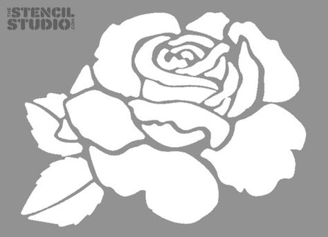 Rose+Flower+Stencil Inkscape Tutorials, Rose Stencil, Wall Stencil Patterns, Flower Stencil, Silhouette Stencil, Hur Man Målar, Stencil Pattern, Stencil Patterns, Stencil Crafts