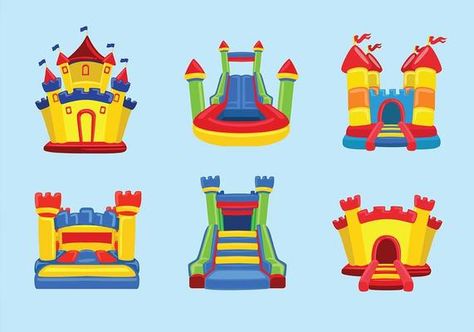 Bouncy inflatable castle set. Tower and equipment for child playground. Jumping house sign. Glyph silhouette, outline and color vector icon 11848074 Vector Art at Vecteezy Castle Logo, Inflatable Castle, Castle Vector, Silhouette Outline, Steve Lacy, Bouncy Castle, House Vector, Bounce House, Free Clipart