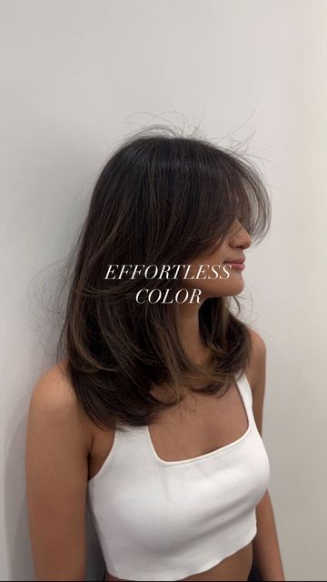 New Haircut For Medium Hair, Haircut For Medium Length Wavy Hair, Dark Butterfly Haircut, Long Layers For Short Hair, Hairstyles Layers Medium, Fall Haircuts 2023 Long, Medium Length Styles, Long Layered Short Hair, Short Bangs Medium Length Hair