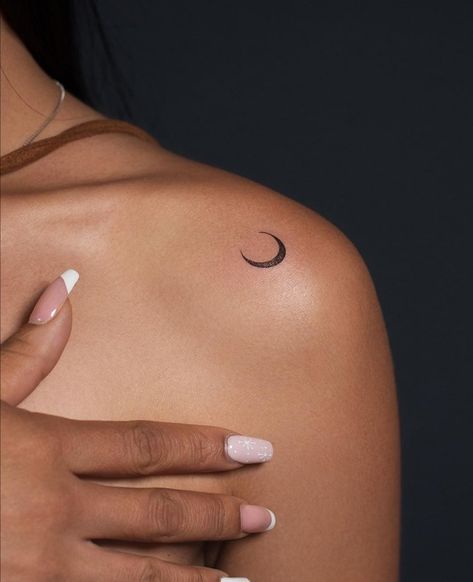 Blessed Tattoo On Hand, Blessed Tattoo, Small Moon Tattoos, Tattoo On Hand, Small Shoulder Tattoos, Chic Tattoo, Small Pretty Tattoos, Petite Tattoos, Bff Tattoos