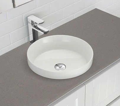 Reba semi inset basin by Fienza Small Bathroom Remodel Designs, Basin Bathroom, Inset Sink, Inset Basin, Bathroom Remodel Designs, Small Bathroom Remodel, Shower Room, Renovation Project, Glossy White