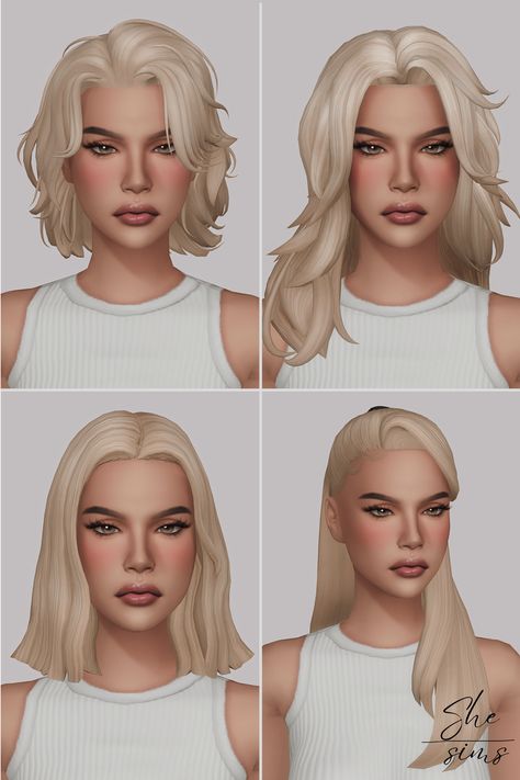 SHESIMS Sabrina Carpenter Sims 4, Alpha Cc Hair Sims 4, Sims4 Hair Maxis Match, Sims 4 Short Hair, Sims 4 Cc Lookbook, Cc Lookbook, Ts4 Hair, Play Sims 4, Sims 4 Cc Shoes