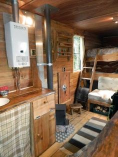 Rustic Camper, Van Bed, Wooden Interior, Diy Campervan, Sprinter Van Conversion, Kombi Home, Van Ideas, Urban Interiors, Camper Remodel