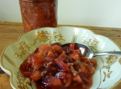 Hundred-year-old Plum Conserve Recipe Recipes For Canning, Plum Recipes, Home Canning, At The Store, Jam Recipes, Old Recipes, Recipe For Mom, Sweet And Sour Pork, Citrus Fruit