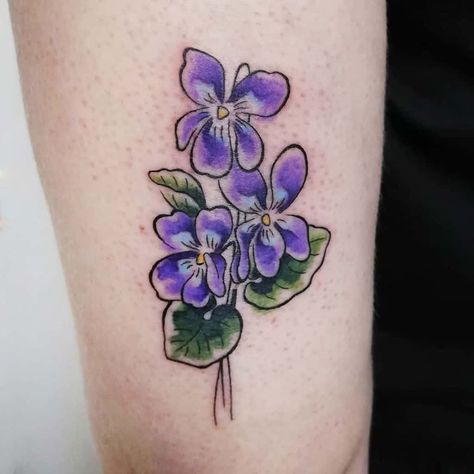 Bouquet Of Violets Tattoo, Common Blue Violet Tattoo, African Violet Tattoo, Blue Violet Flower, Violet Flower Tattoo, Cool Little Tattoos, Violet Flower Tattoos, Tattoos Watercolor, Violet Tattoo