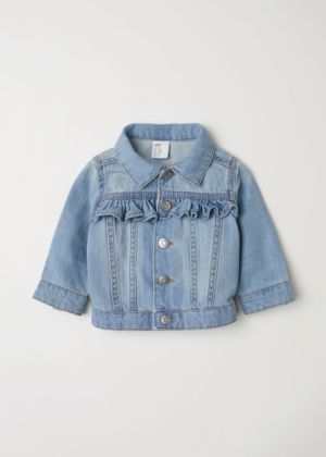 H&m Denim Jacket, Ruffled Denim Jacket, Fleece Denim Jacket, Winter Coat Dress, Kids Denim, Baby Outfits, Dresses Kids Girl, 가을 패션, Fashion Kids