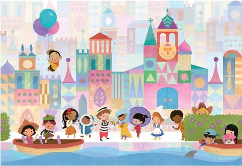 Digital Joey Chou just came out with a beautiful book and invited a group of artists to put on a show for his book signing! I am really ho... Mary Blair Art, Joey Chou, Disney Amor, Its A Small World, Deco Disney, It’s A Small World, Mary Blair, It's A Small World, Disney Posters