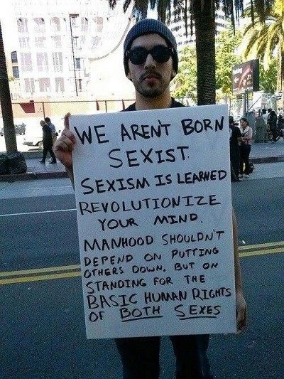 #feminism #sexism A Sign, A Man