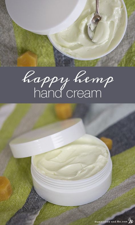 Today we’re blending up a product I’ve had a lot of requests for! I’m calling this pale green lotion Happy Hemp Hand Cream, and it was inspired by The Body Shop’s Hemp Hand Protector. My version is a bit lighter … Continue reading → Hand Cream Recipe, Diy Hand Cream, Make Lotion, Shampoo Bar Recipe, Lotion Bars Recipe, Homemade Body Butter, Natural Body Lotion, Salve Recipes, Lotion Recipe