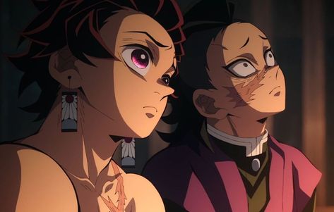 Genya And Tanjiro, Tanjiro Genya, Demonslayer Tanjiro, The Demon Slayer, Dark Alice In Wonderland, Comic Layout, Entertainment District, Anime Akatsuki, Sweetie Pie