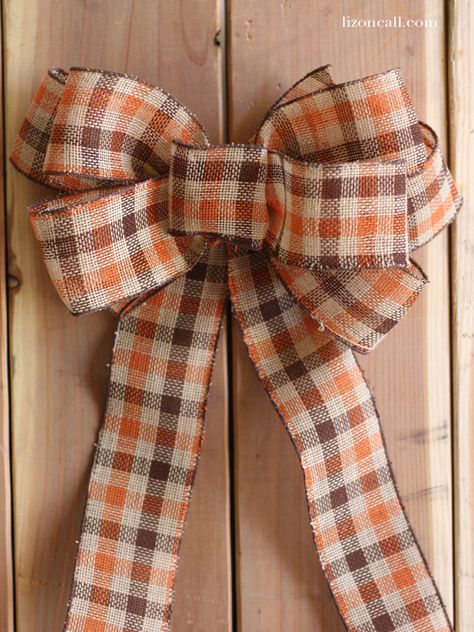 How To Make A Big Bow For A Wreath Make A Bow With Ribbon, Making Bows For Wreaths, Bow With Ribbon, Diy Wreath Bow, Make A Bow, Christmas Wreaths Diy Easy, Christmas Swag, Bows Diy Ribbon, Swag Wreath