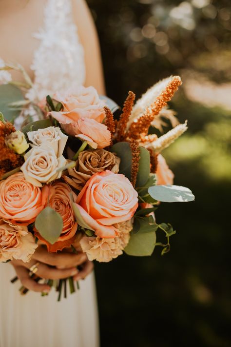 Peach And Terracotta Wedding Bouquet, Peach And Terracotta Wedding, Terracotta Wedding Bouquet, Rust Bouquet, Peach And Terracotta, Rust And Terracotta, Terracotta Flowers, Terracotta Color Palette, Terracotta Color