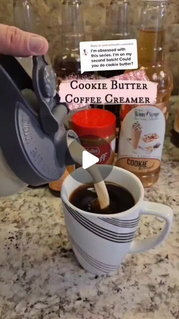 Cookie Butter Creamer, Cookie Butter Coffee Creamer, Cookie Butter Coffee, Coffee Creamers, Coffee Creamer Recipe, Creamer Recipe, Butter Coffee, Cookie Butter, Coffee Creamer