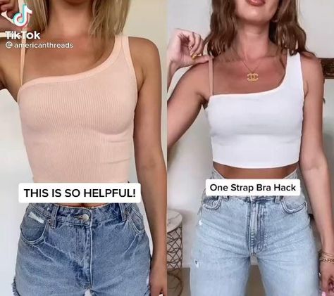 May 17, 2021 - 82.2K Likes, 73 Comments. TikTok video from Threads (@americanthreads): "#duet with @kristinakacheeva Must know bra hack! Tag someone who needs this👙 #brahack #mustknow #oneshouldertop #straplessbrahacks #offtheshouldertop". THIS IS SO HELPFUL! | HAVE YOU TRIED THIS?. savage but its baddas. Strapless Bra Hacks, Mode Tips, Strap Bra, Bra Hacks, Top Strapless, Diy Vetement, Diy Fashion Hacks, Diy Fashion Clothing, Diy Clothes Life Hacks