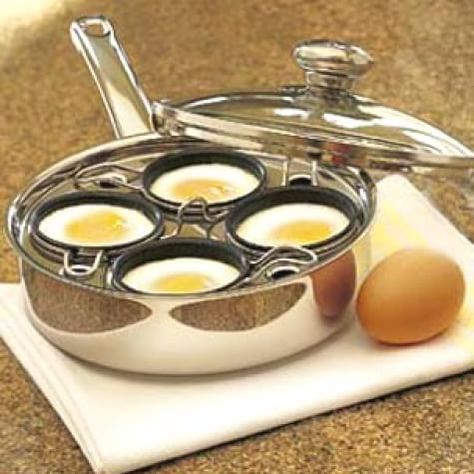 Poached Eggs | Williams Sonoma Poached Eggs Breakfast, Egg Poacher Pan, Cooking Poached Eggs, Egg Poaching, Easy Poached Eggs, Poached Egg Recipe, How To Make A Poached Egg, Perfect Poached Eggs, Cooking Breakfast