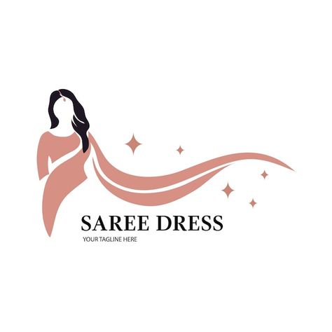 Saree Shop Logo, Saree Logo Design Ideas, Saree Logo Design, Clothes Design Logo, Bridal Logo Design, Women Fashion Logo Design, Dress Shop Logo, Fashion Design Logo Clothing, Dress Logo Design