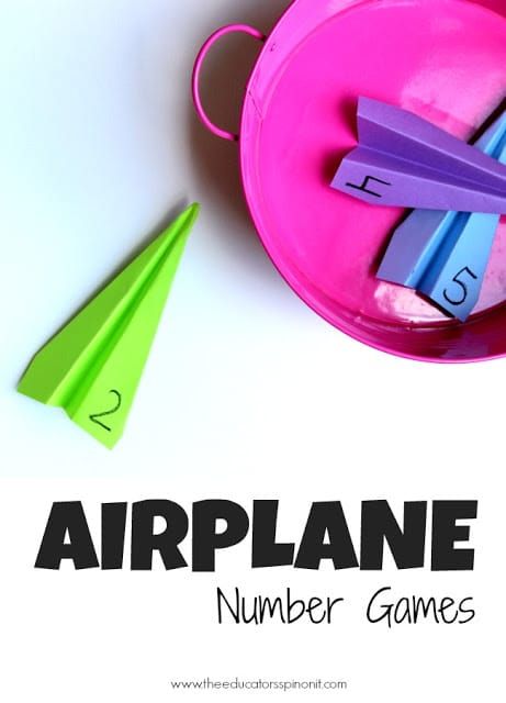 Airplane Number Games for Preschool Math Number Games For Kids, Lucy Cousins, Recognizing Numbers, Preschool Math Games, Airplane Activities, Transportation Activities, Creative Math, Transportation Preschool, Number Game