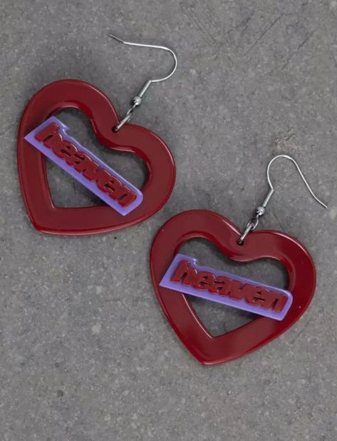 Heaven Marc Jacobs, Marc Jacobs Earrings, Heaven By Marc Jacobs, Marc Jacobs Jewelry, Digital Closet, Heart Shaped Earrings, Funky Jewelry, Favorite Words, Earring Sale