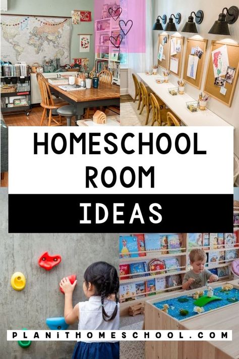 15 Great Homeschool Room Ideas You Need to See! | PlanItHomeschool Elementary Homeschool Room, Homeschooling Room Ideas, Cozy Homeschool Room, School Room Homeschool, Tutoring Room, Small Space Homeschool Room, Preschool Homeschool Room, Homeschool Classroom Setup, Homeschool Budget