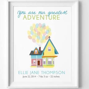 Pixar Nursery, Disney Nursery Decor, Up Nursery, Disney House Ideas, Disney Themed Nursery, Disney Themed Rooms, Etsy Nursery, Adventure Nursery Decor, Our Greatest Adventure