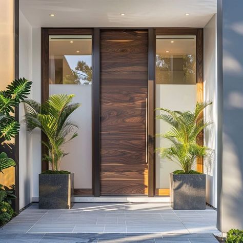 A timeless design ensures the house entrance door remains a steadfast guardian Minimalis House Design, House Entrance Doors, Performance Aesthetic, Scandinavian House, Bungalow Style House Plans, Small House Design Exterior, Living Room Renovation, Front Door Entrance, Architect Design House