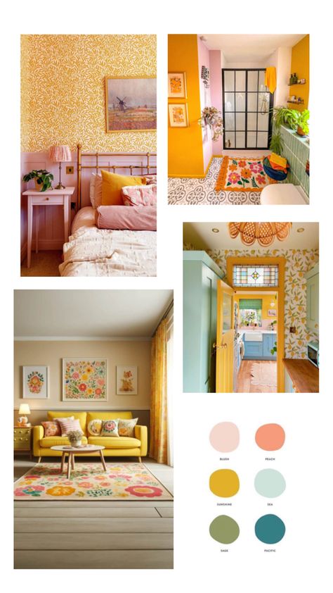 Yellow Maximalist Room, Clean Maximalism, Maximalist House, Colorful Maximalist, Maximalism, Mood Boards, House Ideas, Quick Saves, Color