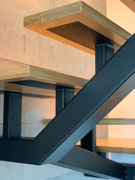 Steel Stairs Design, Steel Staircase, درج السلم, Under Stair, Staircase Design Modern, Modern Barndominium, Stairs Design Interior, Staircase Handrail, Home Aesthetics