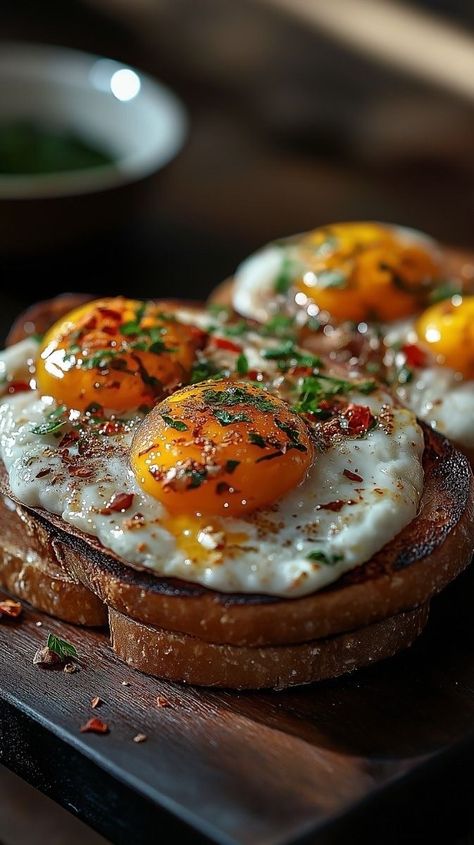 Toast Photography Food Styling, Brunch Wallpaper, Fried Egg Toast, Fine Dining Photography, Breakfast Photos, Egg Photography, Fried Egg On Toast, Toast Egg, Egg On Toast