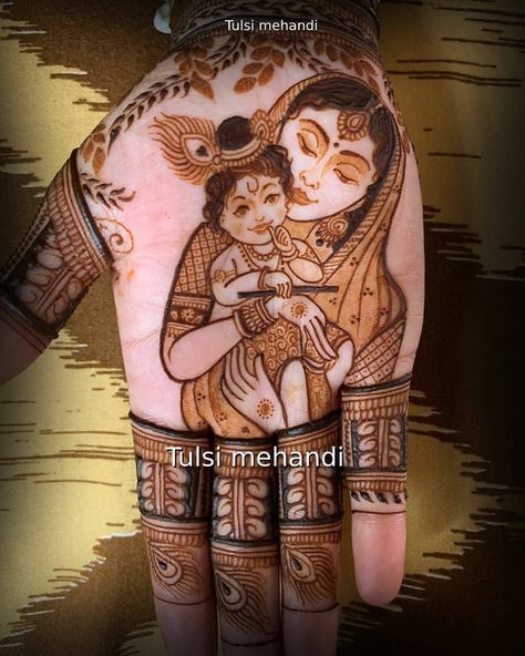 Krishna Mehndi Design, Krishna Mehndi, Baby Mehndi Design, Mehendi Artist, Khafif Mehndi Design, Karva Chauth, Eid Mehndi Designs, Mehndi Designs Bridal Hands, Mehndi Design Pictures