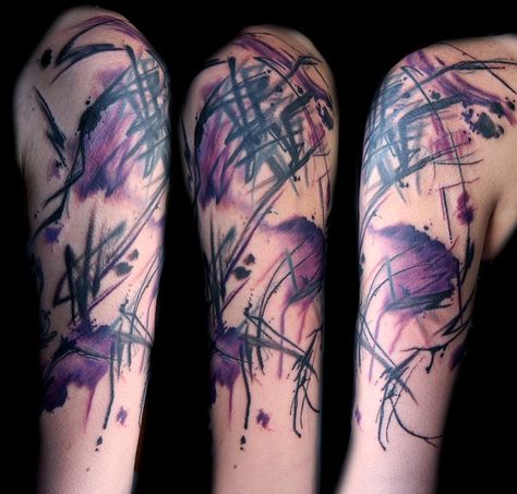 watercolor abstract sleeve tattoo - 60 Mind Blow Abstract Tattoos Tattoos Fish, Tattoos Owl, Abstract Flower Tattoos, Tattoos Abstract, Mind Blow, Family First Tattoo, Nikko Hurtado, Graphic Design Tattoos, Abstract Tattoos