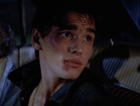 Matt Dillon as Dallas Winston (Dally) from The Outsiders Dallas Winston Fanart, Winston Red, Greaser Aesthetic, Dally Winston, Young Matt Dillon, Matt Dallas, Outsiders Movie, Brown Hair Boy, Guys My Age