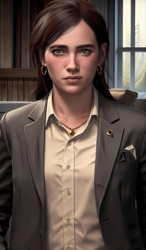 Ellie in a suit Ellie Ellie, Avatar Creator, Ellie Williams, I Love My Girlfriend, Stand By You, Last Of Us, Light Of My Life, Dark Souls, Sky Aesthetic