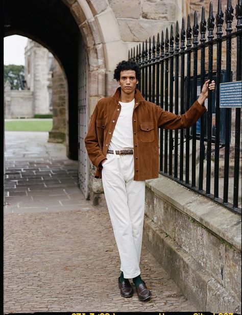 Brown Tshirt Outfit, Pitti Uomo Street Style, Men Vintage Style, Winter Outfits Aesthetic, Preppy Mens Fashion, Worker Jacket, Mens Outfit Inspiration, Outfit Aesthetic, T Shirt And Jeans