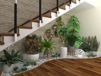 Small Garden Under Stairs, Staircase Contemporary, Fence Landscaping Border Backyard Ideas, تحت الدرج, Pavers Backyard, Stairs Design Interior, Stairs In Living Room, Privacy Fence Designs, Staircase Storage