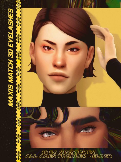 Sims 4 Mods Lashes, Sims 4 Eyelashes, Droopy Eyes, The Sims 4 Skin, Makeup Cc, Skin Details, Sims 4 Cc Makeup, Sims 4 Body Mods, Avant Garde Makeup