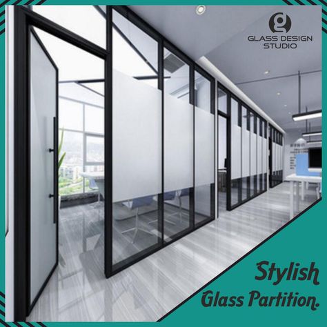 Interior Design Partition, Modern Office Design Inspiration, Glass Office Partitions, Glass Wall Systems, Glass Partition Wall, Partition Walls, Sliding Folding Doors, Movable Walls, Dental Office Decor