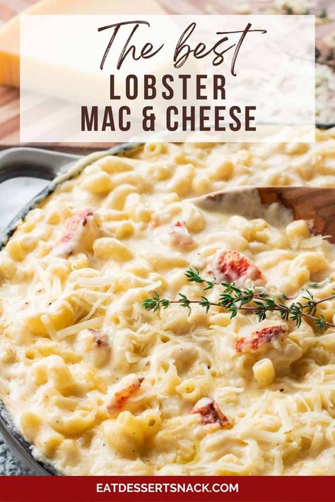 Lobster And Crab Mac And Cheese, Crockpot Lobster Mac And Cheese, Easy Lobster Mac And Cheese, Lobster Macaroni And Cheese, Creamy Lobster Mac And Cheese Recipe, Lobster Mac And Cheese Recipe Best, Mac And Cheese Shells Recipe, Baked Lobster Mac And Cheese, Best Lobster Mac And Cheese