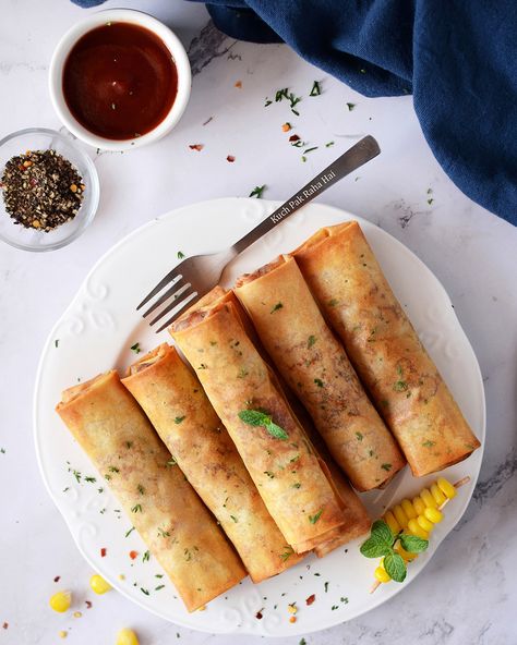 Cheese Spring Rolls, Vegetarian Air Fryer, Cheese Rolls, Spring Roll Recipe, Air Fryer Recipe, Egg Roll Recipes, Roll Recipes, Deep Fry, Cheese Rolling