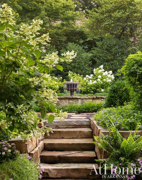 Sloped Backyard, Stone Steps, Garden Stairs, Tiered Garden, Sloped Garden, Garden Walkway, Garden Steps, Contemporary Garden, The Secret Garden