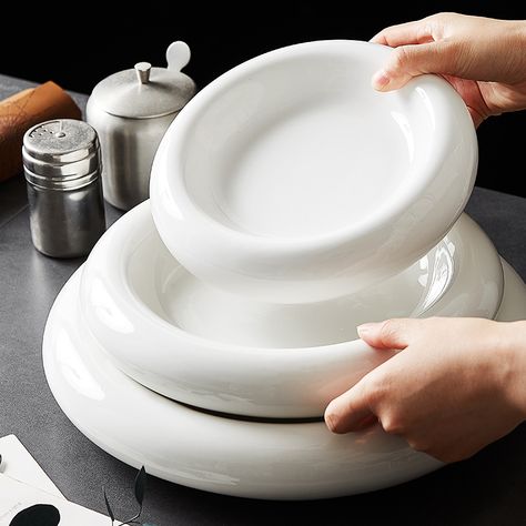 Round Thick Vegetable Plate Hotel Restaurant Clubhouse Cold Dish Wobble Plate Special Tableware Decorative Bowl Kitchen Supplies|Dishes & Plates| - AliExpress Mixology Set, Vegetable Plate, Cold Dishes, Ceramic Tableware, Ceramic Dishes, Kitchen Supplies, Hotel Restaurant, Ceramic Plates, Glazed Ceramic