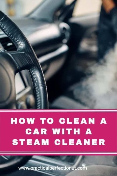 Ever wondered what all the hype is about steam cleaning your car? Here are all of the pros to using a steam cleaner and step-by-step instructions on how to do it! Cleaning Car Seats, Clean Leather Seats, Cleaning Car Upholstery, Best Steam Cleaner, Clean Car Seats, Buying A Car, Clean Car, Steam Cleaner, Cleaning Techniques