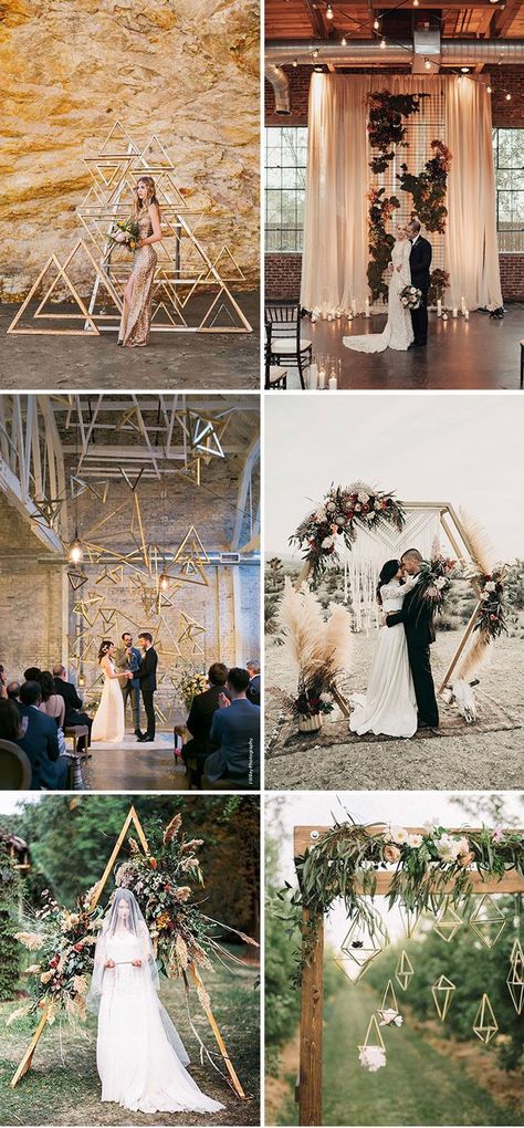 Altars Ideas, Wedding Ceremony Readings, Geo Design, Wedding Ceremony Ideas, Neutral Wedding Colors, Modern Wedding Decor, Wedding Hairstyles Bride, Modern Minimalist Wedding, Geometric Wedding