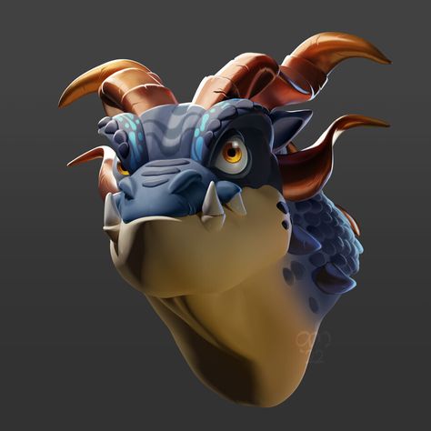 ArtStation - Sculpt: Dragon Head Dragon Stylized, Stylized Dragon, Monster Head, Head Statue, Dragon Rider, Dragon Head, Lion Sculpture, Photoshop, Statue